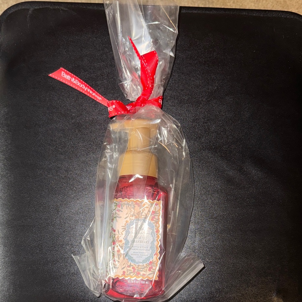 Bath & Body Works Frosted Cranberry Foaming Hand Soap with Gold Pump, NEW